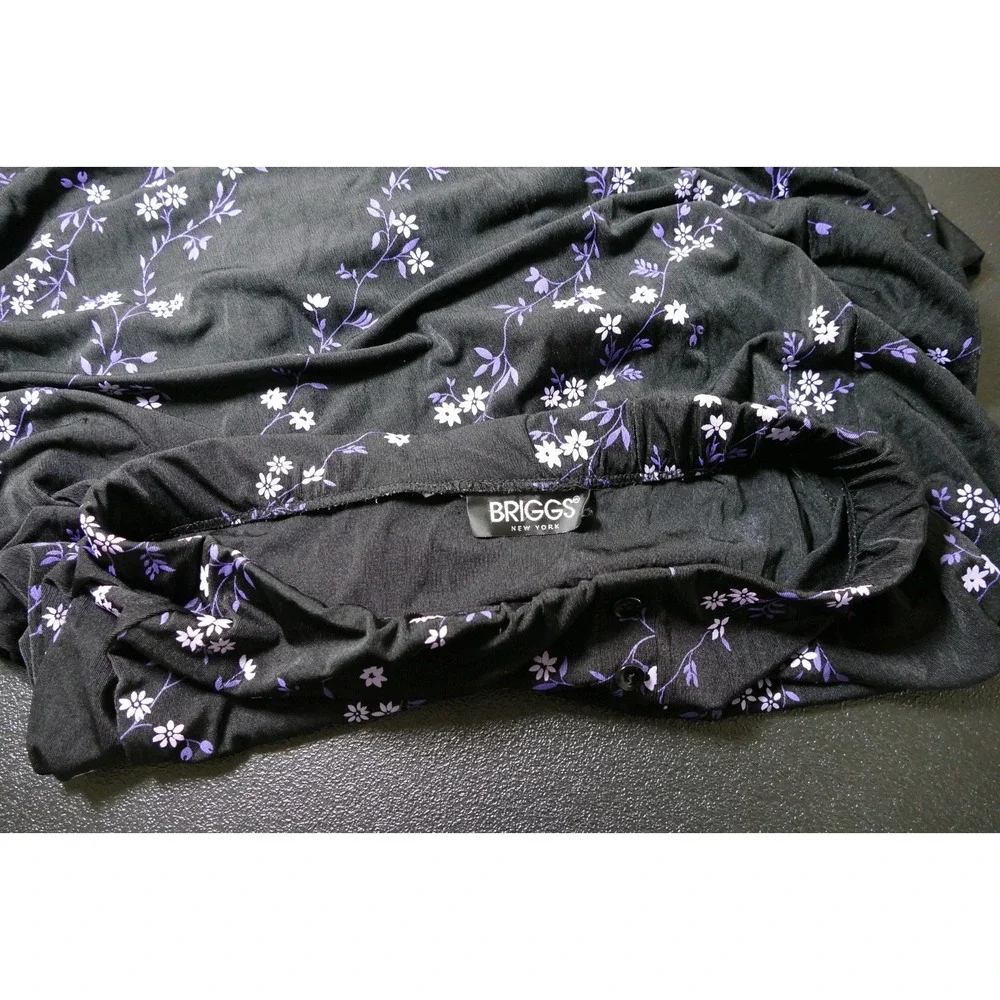 VTG Briggs New York Y2K Fairy Grunge Whimsigoth Maxi Skirt Size L Floral Buttons